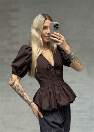 Marie keyhole Puff sleeve bubble top Mole ROTATE By Birger Christensen 